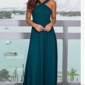 Brand New/ Floor Length Halter Dress